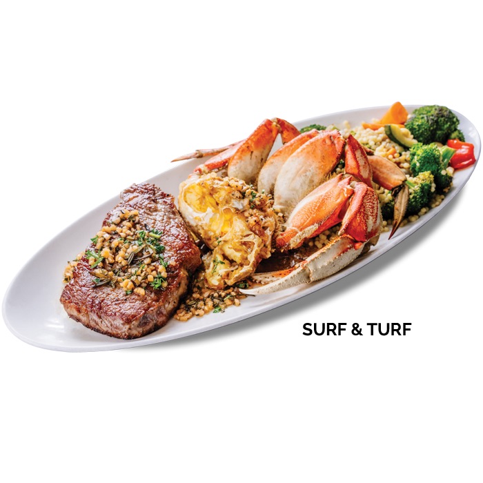 surf and turf plate at Crab House at PIER 39