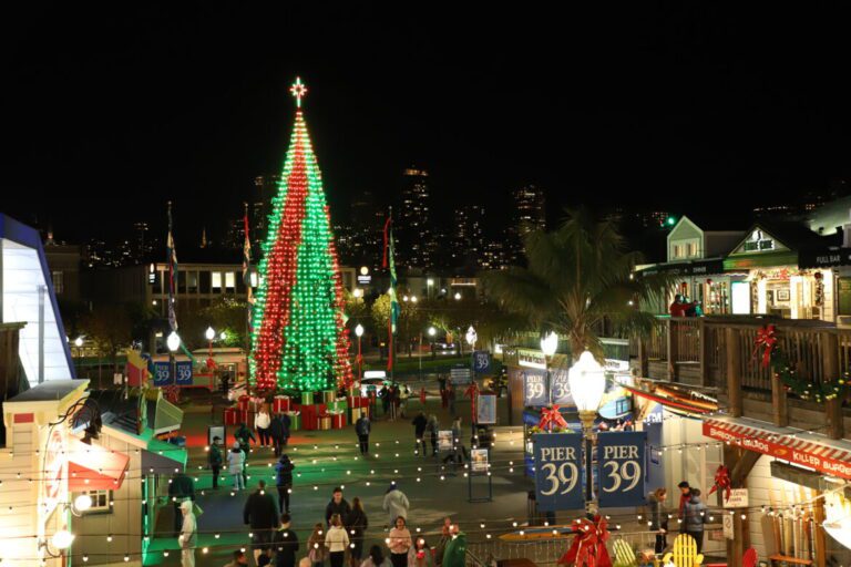 Festive things to do with a light show on Pier 39 in San Francisco
