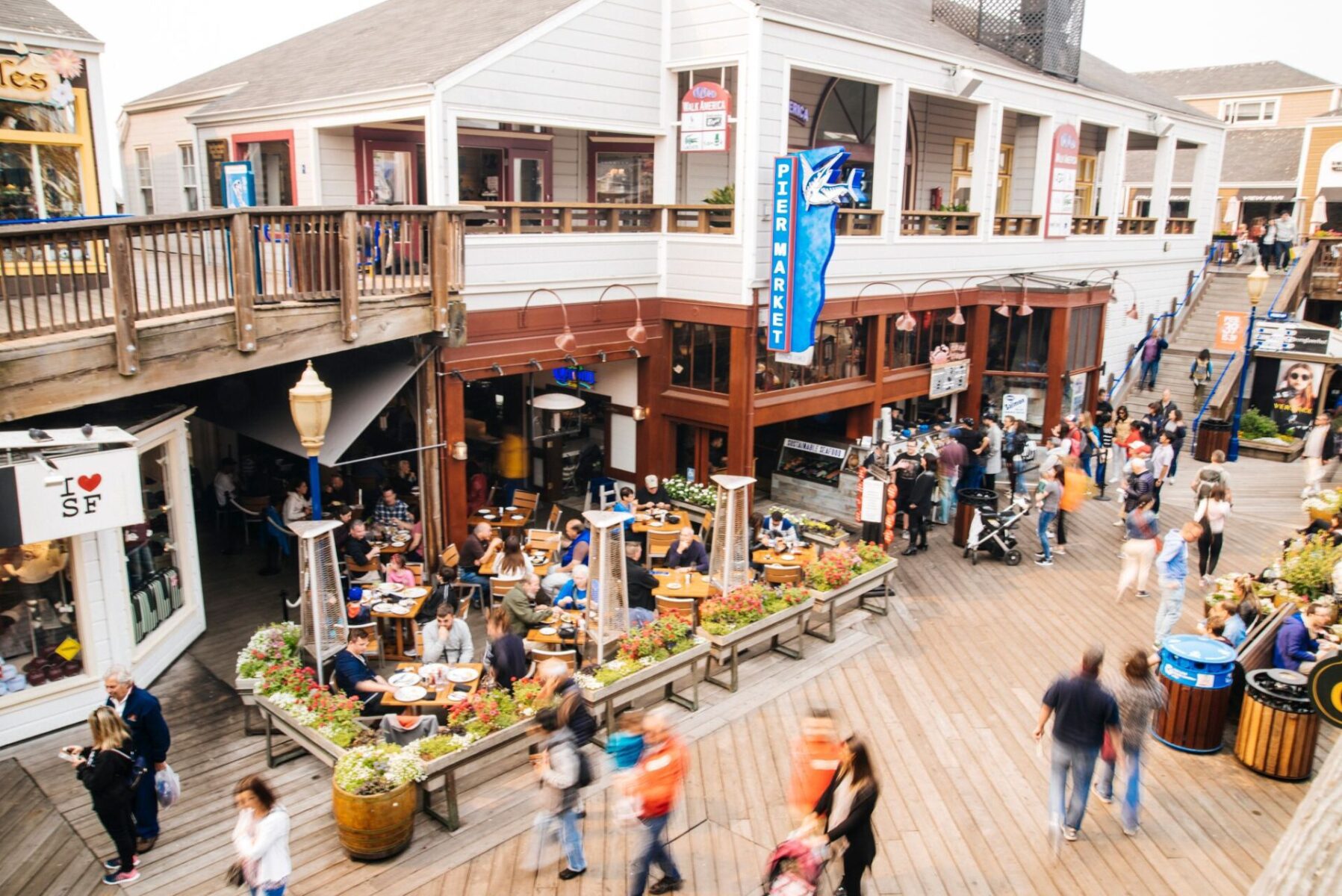 People visiting Pier 39